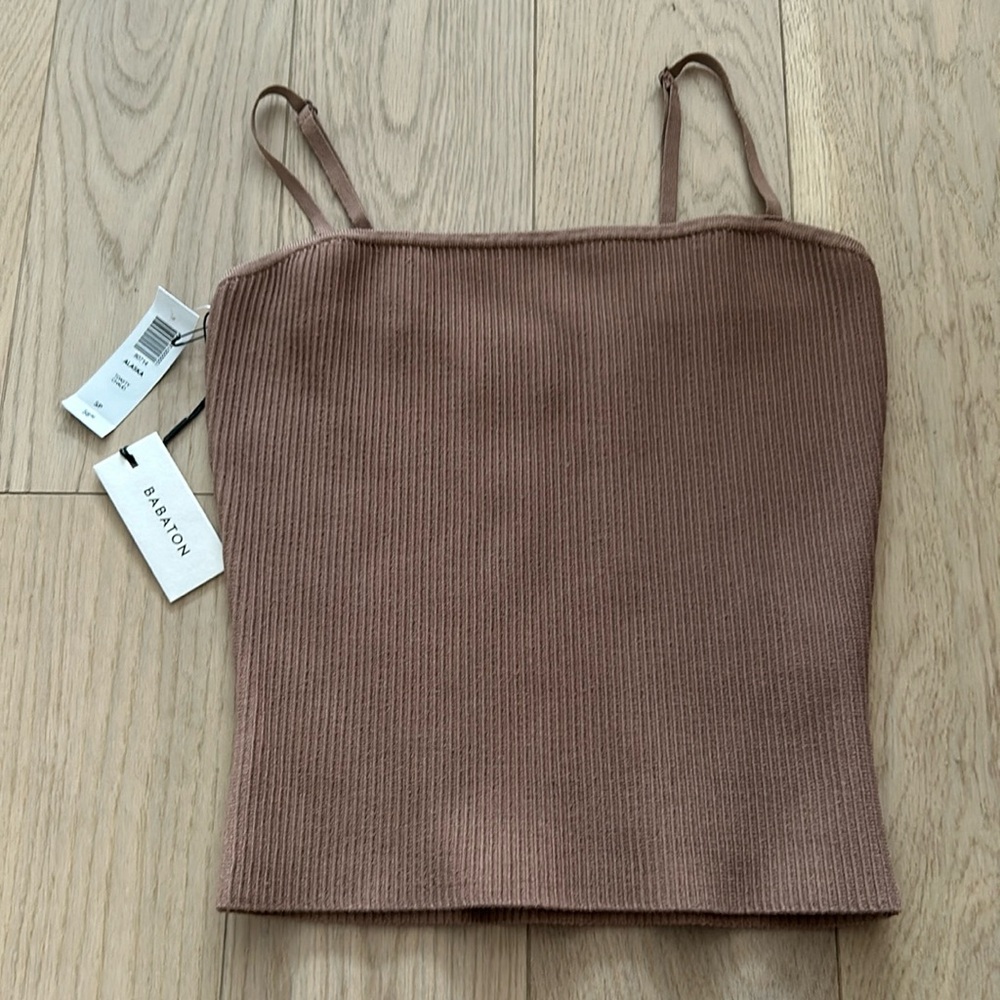 NWT Aritzia Babaton Alaska Sculpt Knit tank, S